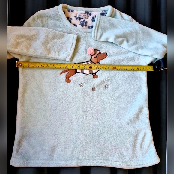 Love to Lounge Cozy Fleece Dachshund Dog Ladies 2 Piece Pajama Set πΎπβπ¦Ί - Picture 3 of 10